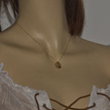 openwork leaf 9ct gold pendant necklace