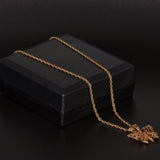 nature filigree butterfly necklace in solid 9ct gold