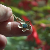 Opal and gold pendant necklace