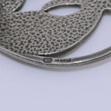 hallmarked solid silver enamel Norman Grant brooch
