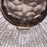 hallmarked solid silver smokey quartz brooch