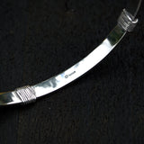 hallmarked silver wire wrapped bangle