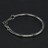 hallmarked silver torc style bangle