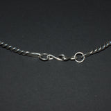 hallmarked solid silver curved link necklace