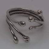 handcrafted silver 3 strand open ring