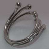 handcrafted silver 3 strand open ring