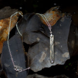 Sapphire and solid 925 silver pendant necklace