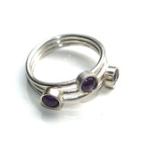 February birthday Amethyst multistone ring