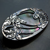 Mother-of-Pearl and silver art nouveau brooch