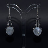 Lapis 925 silver earrings back view
