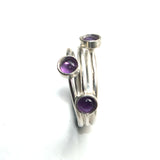 February birthstone Amethyst silver ring