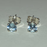 925 Aquamarine stud earrings