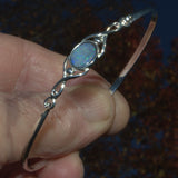 Celtic Opal and silver bracelet