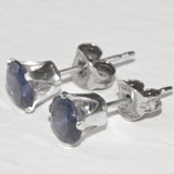 solid 925 silver earrings featuring mauve gemstones
