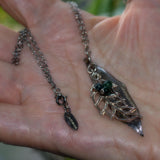 Moss Agate solid sterling silver pendant