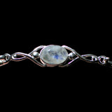 925 silver Celtic Moonstone bracelet