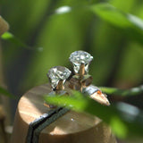 silver and White Topaz stud earrings