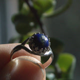 Lapis Lazuli and silver adjustable ring