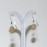 gold, silver and Garnet drop earrings