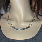 925 silver boho bar and chain necklace