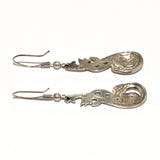 vintage silver zoomorphic bird earrings