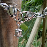 vintage silver woodland Bluebell necklace