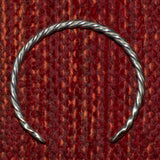 solid silver torc bangle