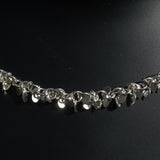multi link silver chain necklace