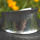 fine textured sold silver bangle