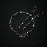 twisted solid silver jewellery set