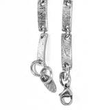 textured solid silver link bracelet