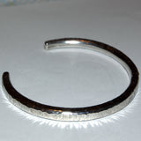 silver patterned open bangle