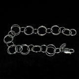 hallmarked silver multi link chain bracelet