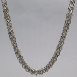 925 silver round multi link chain necklace