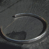 sterling silver textured bangle