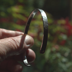 sterling silver hammered bangle