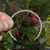 Celtic twisted silver torc bangle