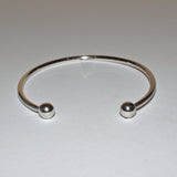 hallmarked solid silver torque bangle