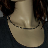 wire wrapped silver choker necklace