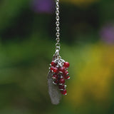 solid silver Carnelian nature pendant necklace