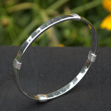sterling silver wire wrapped bangle