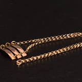textured solid 9ct gold bar pendant necklace
