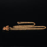 375 solid gold butterfly necklace, back view