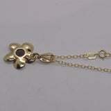 solid gold Opal flower pendant, back view