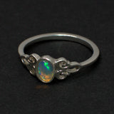 solid silver Opal ring