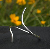 hand forged solid silver bangle