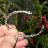 silver Celtic open bangle