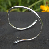 curved silver cuff bangle