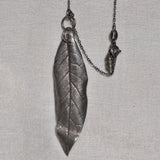 silver woodland leaf pendant necklace