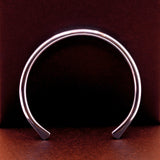 flattened ends solid silver torc style bangle